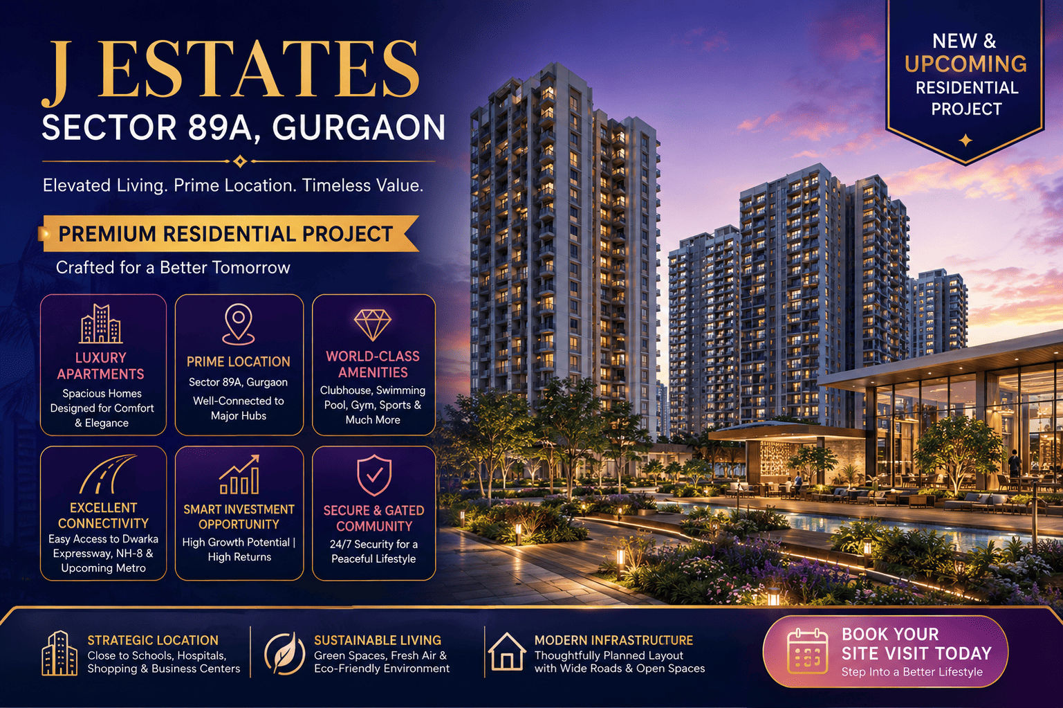 J Estates Sector 89A Gurgaon - Luxury Apartments